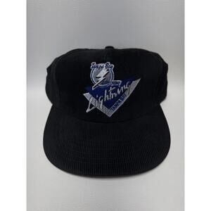 Rare Vintage NHL Tampa Bay Lightning Corduroy SnapBack Hat